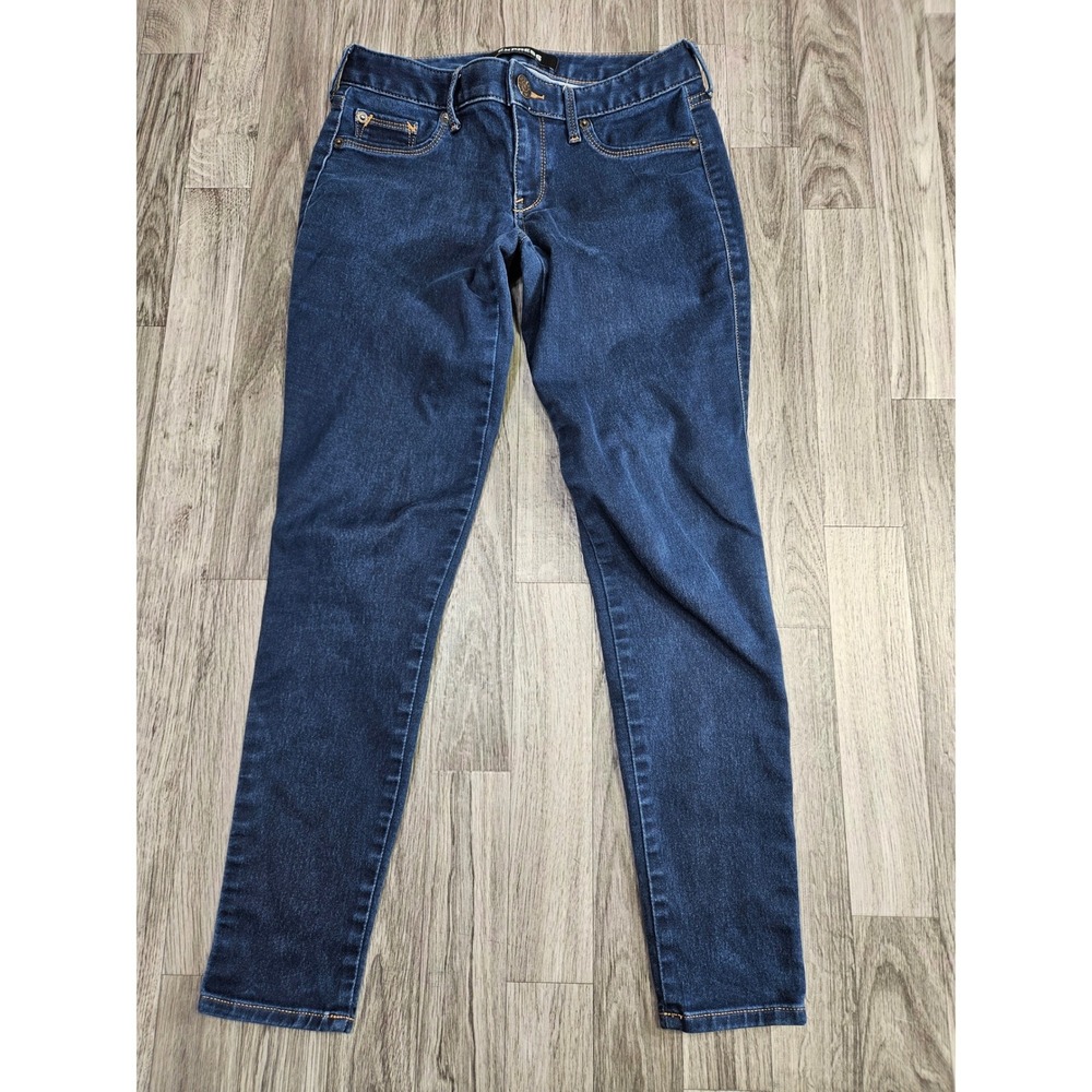 Express Legging Low Rise Jeans Womens 0S Dark Wash Blue Stretch+